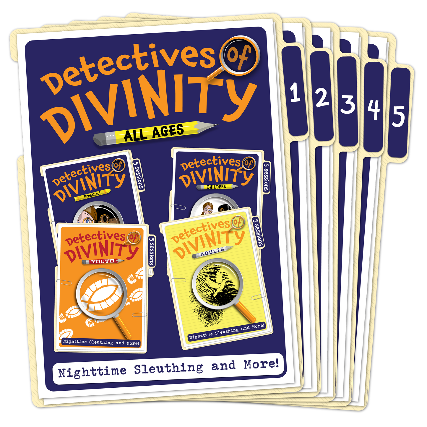 Detectives of Divinity 20 Lessons (5 for each age level) :: Nighttime Sleuthing & More!